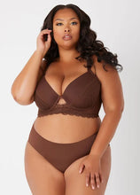 Load image into Gallery viewer, Ashley Stewart Lace Paneled Longline Push Up Bra