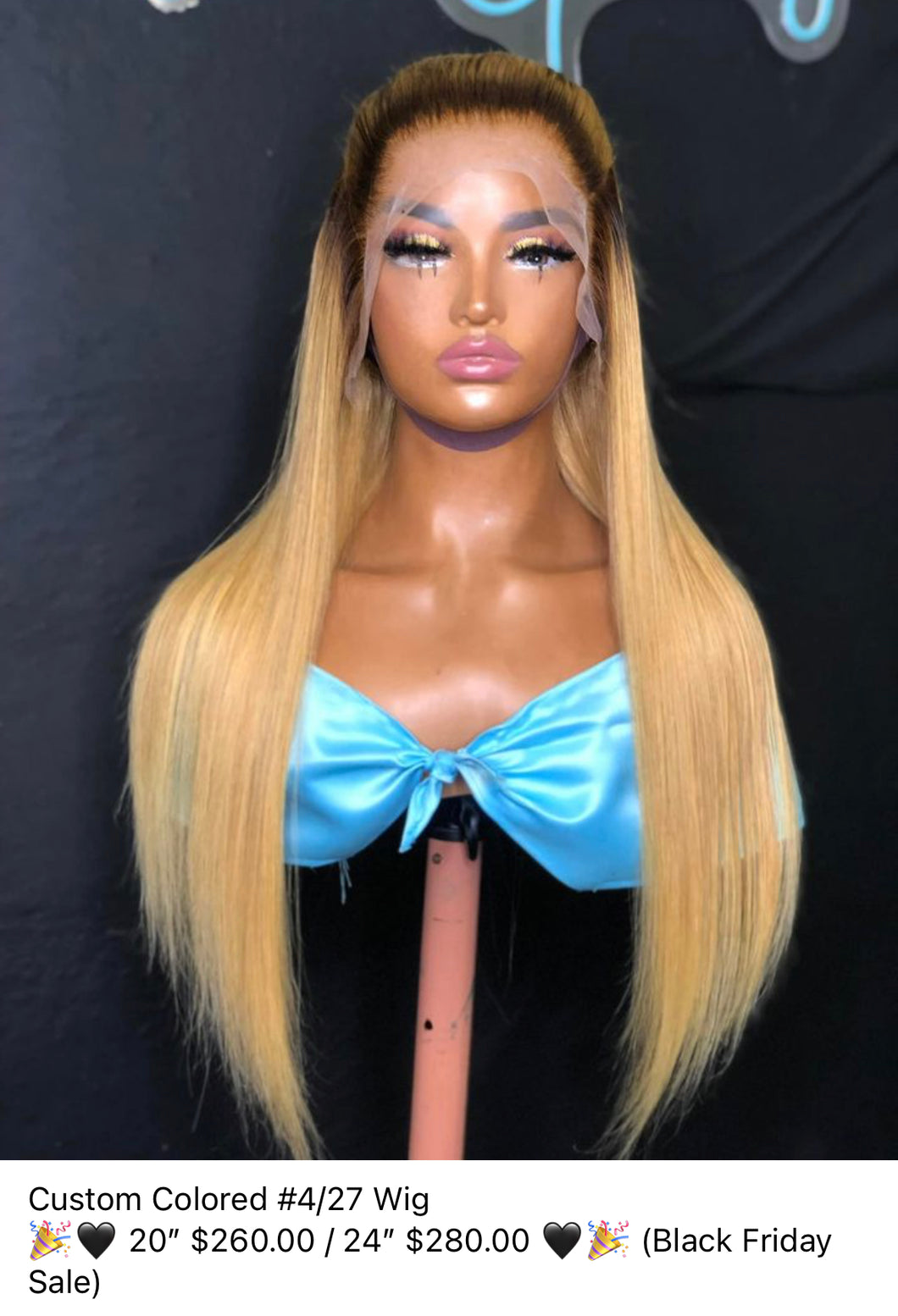Blonde wig with tinted roots