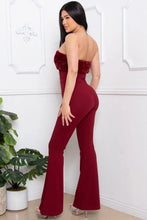 Load image into Gallery viewer, FAUX FUR TUBETOP JUMPSUIT
