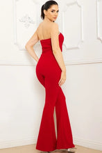 Load image into Gallery viewer, RHINESTONE TRIM ON BUST EDGE JUMPSUIT