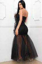Load image into Gallery viewer, MESH GLITTERED TUBE MERMAID MAXI DRESS
