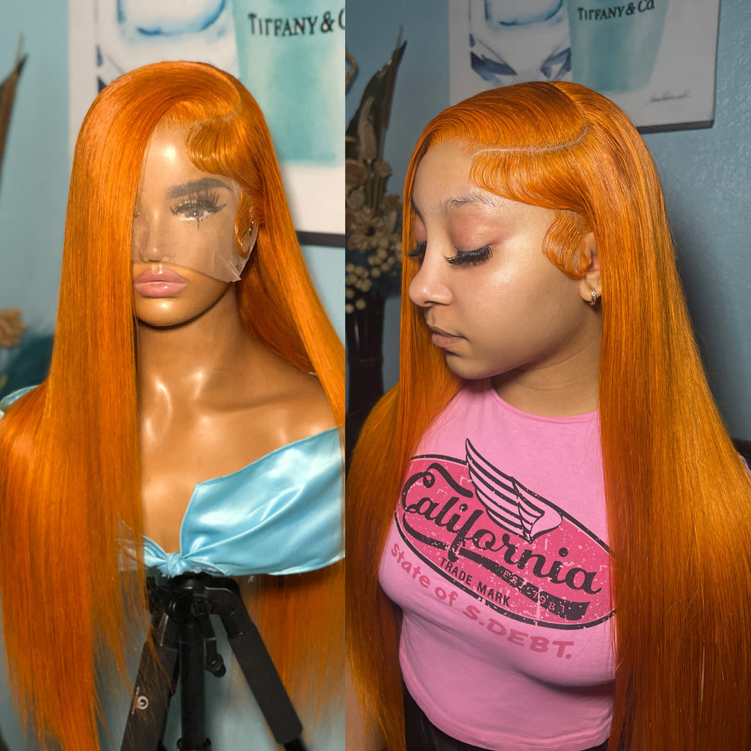 Sunrise Orange Frontal Wig