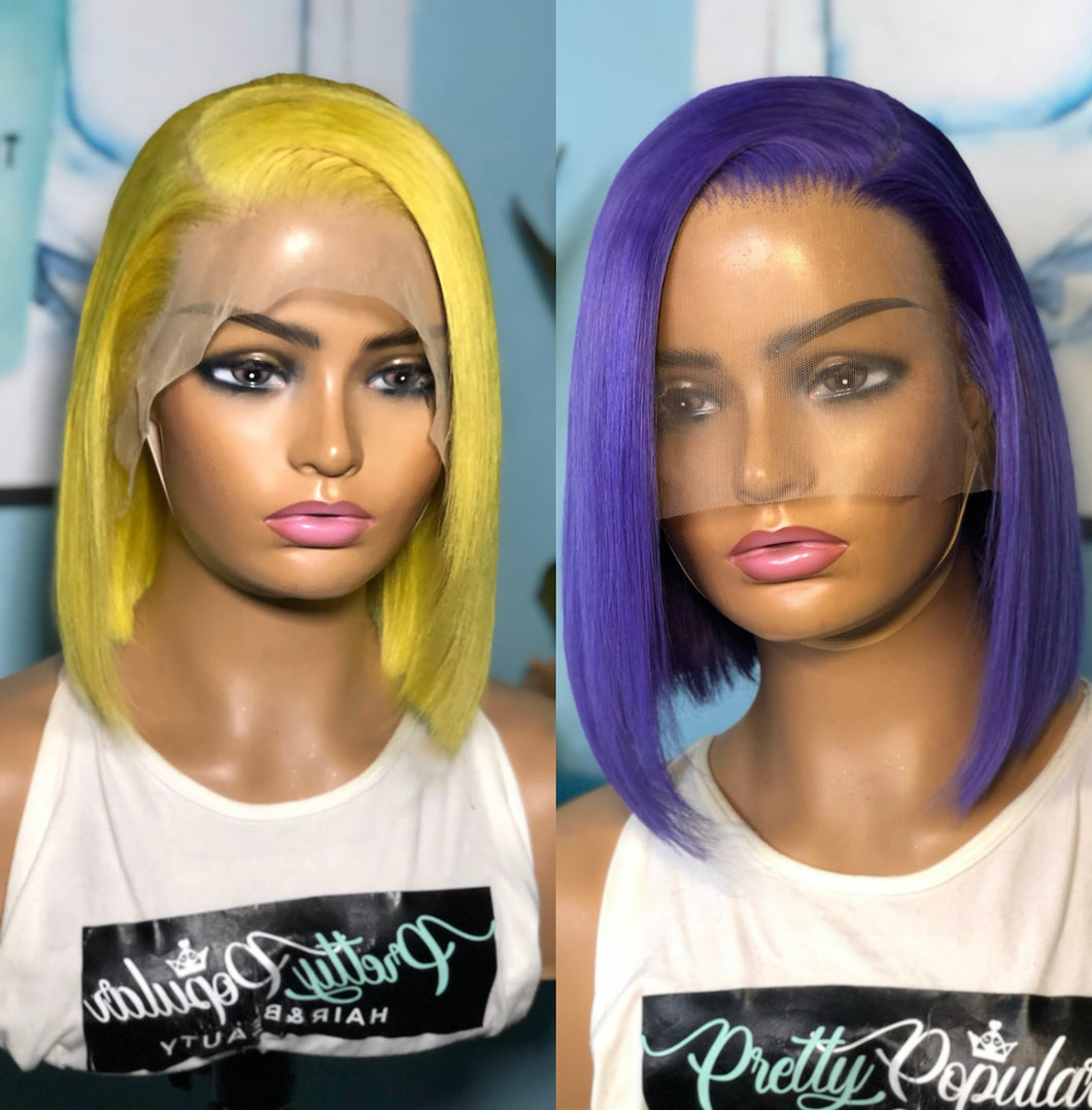 Colored Frontal Bob Wig