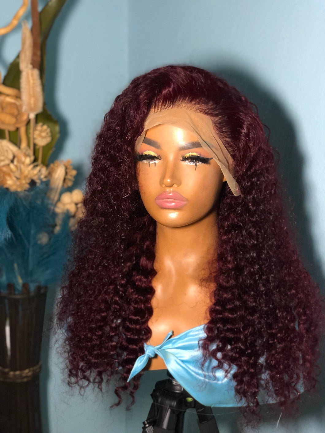 99j Frontal Curly Wig