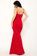 Load image into Gallery viewer, FLOWER EMBELLISHED BUST MERMAID MAXI DRESS