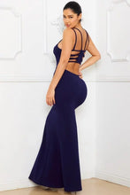 Load image into Gallery viewer, DOUBLE STRAP HALTER TOP MAXI DRESS
