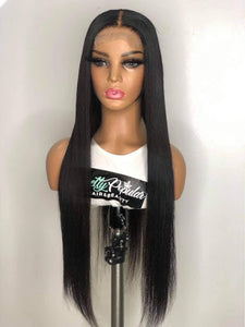 Virgin Brazilian Straight Closure Wig
